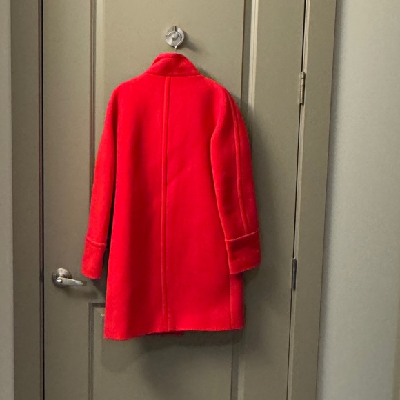 HP! 🎉💕 J.Crew Stadium Cloth Cocoon Coat, Vibrant Flame - Picture 4 of 8